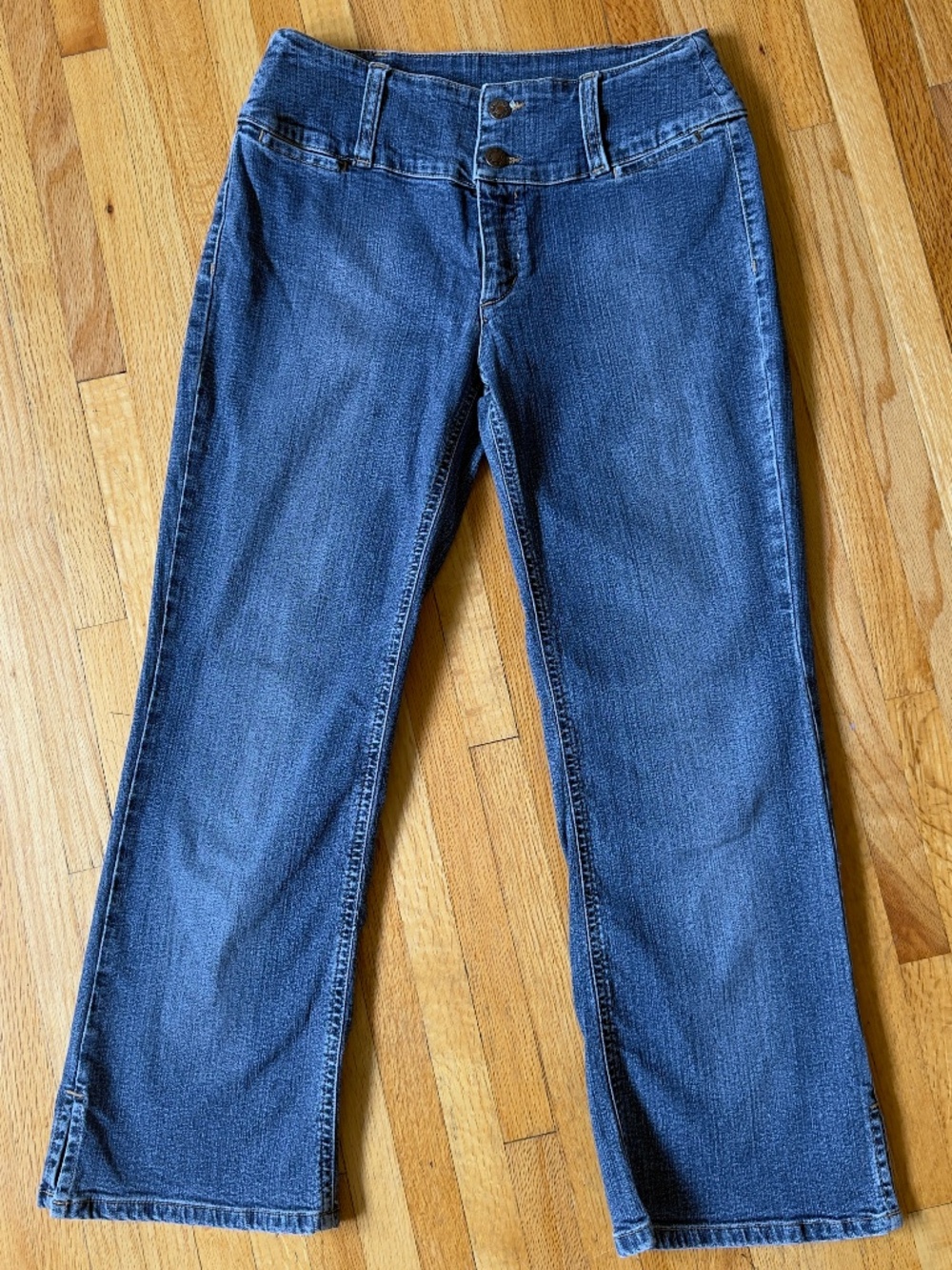 ESPRIT Y2K / ’90s MID-WASH BOOTCUT FLARE JEANS — DOUBLE-BUTTON WAIST